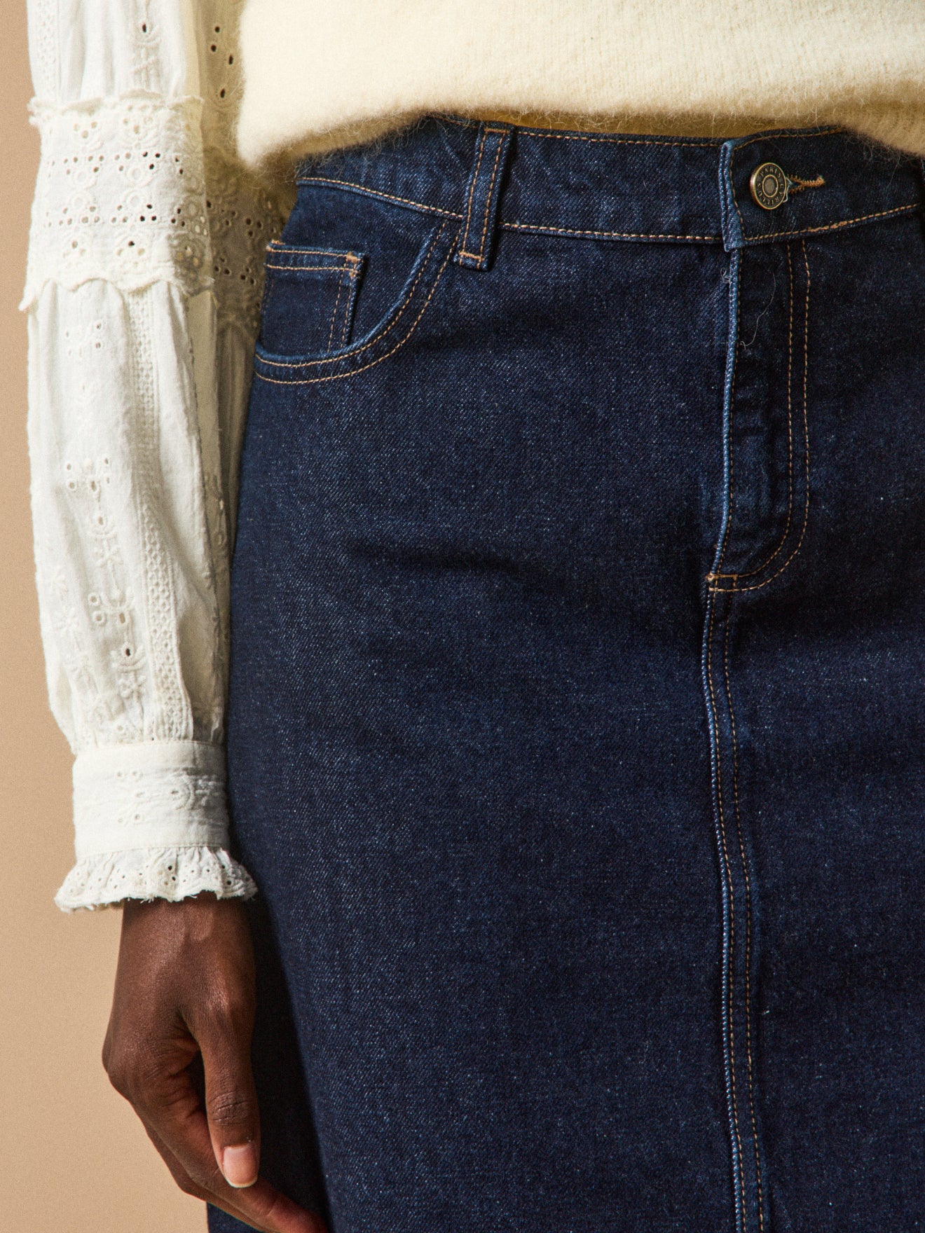 Jupe courte jean femme - denim coton biologique – Image 3
