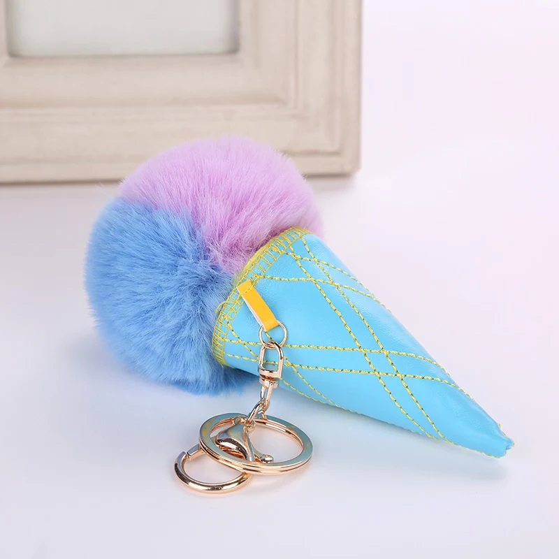 Porte-Clé Glacé en Fausse Fourrure Coréen – Image 2