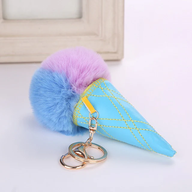 Porte-Clé Glacé en Fausse Fourrure Coréen – Image 7