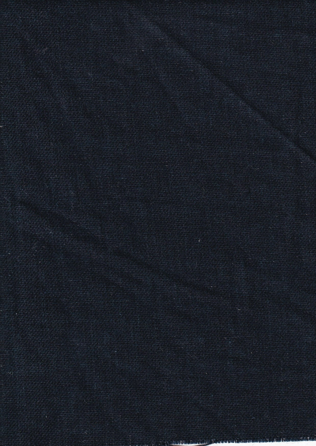 tissu toile de coton double-face à rayures japonaises craie sur marine – Image 3